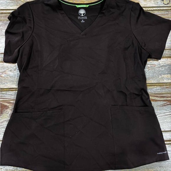 Healing Hands Dark Brown Women’s Scrub Set - Picture 2 of 4